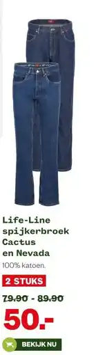 Welkoop Life-Line spijkerbroek Cactus en Nevada aanbieding