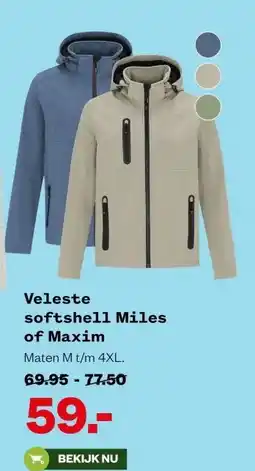Welkoop Veleste softshell Miles of Maxim aanbieding