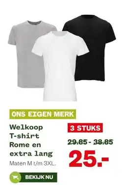 Welkoop Welkoop T-shirt Rome en extra lang aanbieding