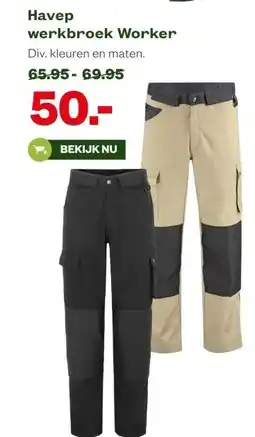 Welkoop Havep werkbroek Worker aanbieding