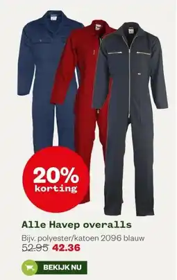 Welkoop Alle Havep overalls aanbieding