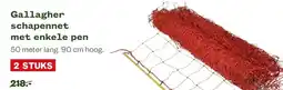 Welkoop Gallagher schapennet met enkele pen aanbieding