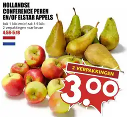 MCD Supermarkt HOLLANDSE CONFERENCE PEREN EN/OF ELSTAR APPELS aanbieding
