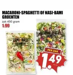 MCD Supermarkt MACARONI-SPAGHETTI OF NASI-BAMI GROENTEN aanbieding
