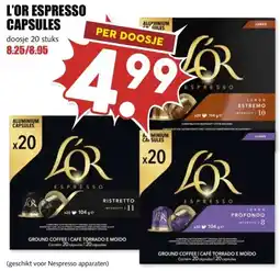 MCD Supermarkt L'OR ESPRESSO CAPSULES aanbieding
