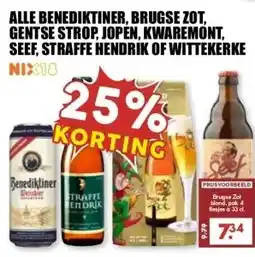 MCD Supermarkt ALLE BENEDIKTINER, BRUGSE ZOT, GENTSE STROP, JOPEN, KWAREMONT, SEEF, STRAFFE HENDRIK OF WITTEKERKE aanbieding