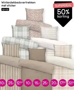 Leen Bakker Winterdekbedovertrekken met sticker aanbieding