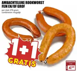 MCD Supermarkt AMBACHTELIJKE ROOKWORST FIJN EN/OF GROF aanbieding