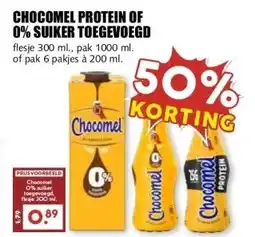 MCD Supermarkt CHOCOMEL PROTEIN OF 0% SUIKER TOEGEVOEGD aanbieding