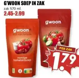 MCD Supermarkt G'WOON SOEP IN ZAK aanbieding