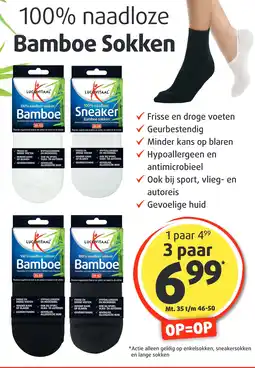 Lucovitaal 100% naadloze Bamboe Sokken aanbieding