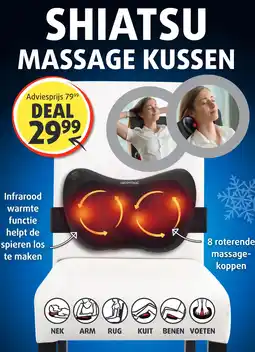Lucovitaal SHIATSU MASSAGE KUSSEN aanbieding