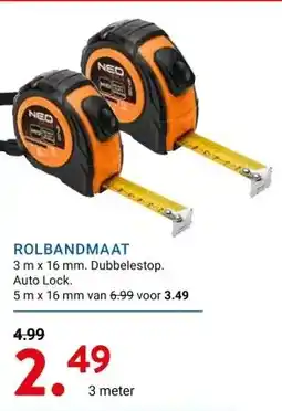 Kluswijs ROLBANDMAAT aanbieding