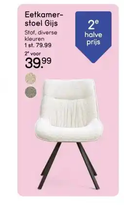 Leen Bakker Eetkamer- stoel Gijs aanbieding