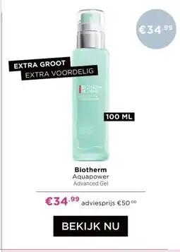 ICI Paris XL Biotherm Aquapower Advanced Gel aanbieding