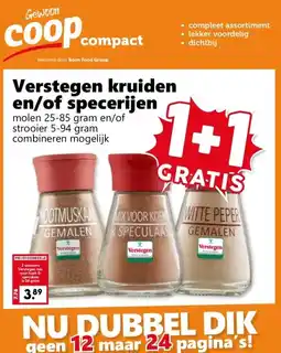 CoopCompact Verstegen kruiden en/of specerijen aanbieding