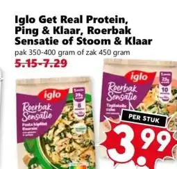 CoopCompact Iglo Get Real Protein, Ping & Klaar, Roerbak Sensatie of Stoom & Klaar aanbieding