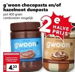 CoopCompact g'woon chocopasta en/of hazelnoot duopasta aanbieding