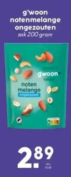 Coop g'woon notenmelange ongezouten aanbieding