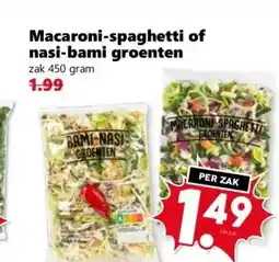 Coop Macaroni-spaghetti of nasi-bami groenten aanbieding