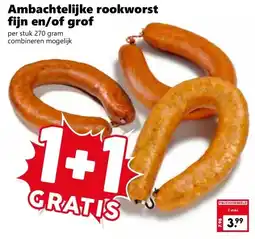 Coop Ambachtelijke rookworst fijn en/of grof aanbieding