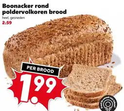 Coop Boonacker rond poldervolkoren brood aanbieding