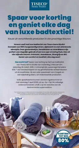 Coop Spaar voor korting en geniet elke dag van luxe badtextiel! aanbieding