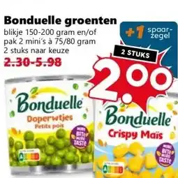 Coop Bonduelle groenten aanbieding