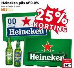 Coop Heineken pils of 0.0%krat aanbieding
