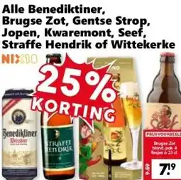 Coop Alle Benediktiner, Brugse Zot, Gentse Strop, Jopen, Kwaremont, Seef, Straffe Hendrik of Wittekerke aanbieding