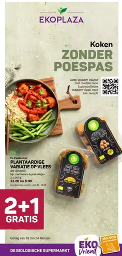 Ekoplaza PLANTAARDIGE VARIATIE OP VLEE aanbieding