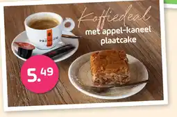 Coppelmans Koffiedeal met appel-kaneel plaatcake aanbieding