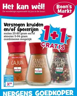 Boon`s Markt Verstegen kruiden en/of specerijen aanbieding