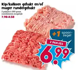 Boon`s Markt Kip/kalkoen gehakt en/of mager rundergehakt aanbieding