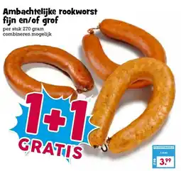 Boon`s Markt Ambachtelijke rookworst fijn en/of grof aanbieding