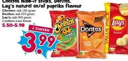 Boon`s Markt Cheetos Nibb-it sticks, Doritos. Lay's naturel en/of paprika flavour aanbieding