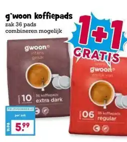 Boon`s Markt g'woon koffiepads aanbieding