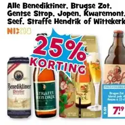 Boon`s Markt Alle Benediktiner. Brugse Zot. Gentse Strop. Jopen, Kwaremont. Seef. Straffe Hendrik of Wittekerke aanbieding