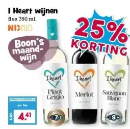 Boon`s Markt I Heart wijnen aanbieding