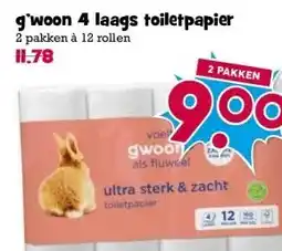 Boon`s Markt g'woon 4 laags toiletpapier aanbieding