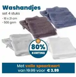 Boon`s Markt Washandjes aanbieding