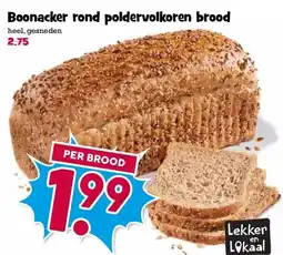 Boon`s Markt Boonacker rond poldervolkoren brood aanbieding