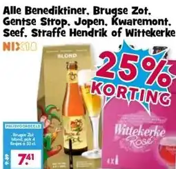 Boon`s Markt Alle Benediktiner. Brugse Zot. Gentse Strop. Jopen, Kwaremont. Seef. Straffe Hendrik of Wittekerke aanbieding