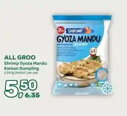 Amazing Oriëntal ALL GROO Shrimp Gyoza Mandu Korean Dumpling aanbieding