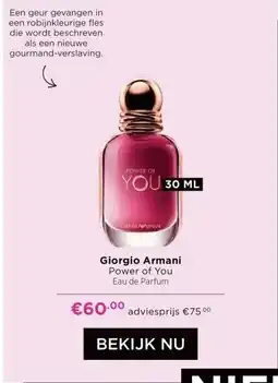 ICI Paris XL Giorgio Armani Power of You Eau de Parfum aanbieding
