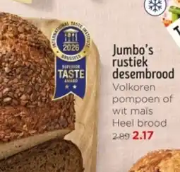 Jumbo Jumbo's rustiek desembrood aanbieding