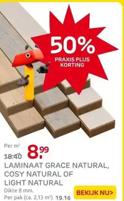 Praxis Laminaat Cosy Natural - Lente Eik aanbieding