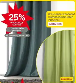Praxis op kant-en-klaar- gordijnen aanbieding