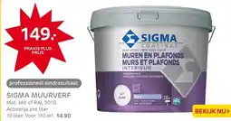 Praxis Sigma Interieur Muurverf - Mat - White - aanbieding