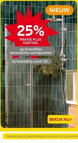 Praxis op Grossfillex waterdichte wandpanelen aanbieding